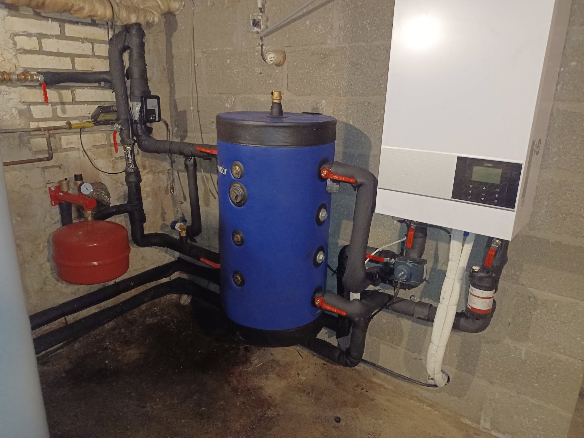 Montage pompe à chaleur et ballon de stockage