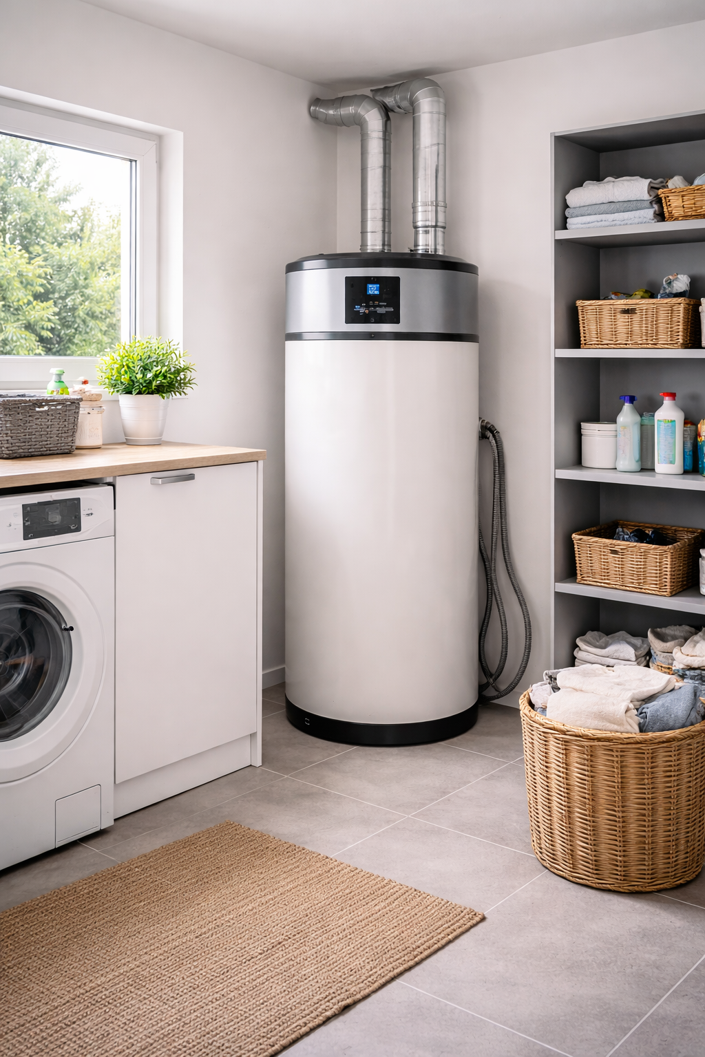 Installation chauffe-eau thermodynamique en cellier