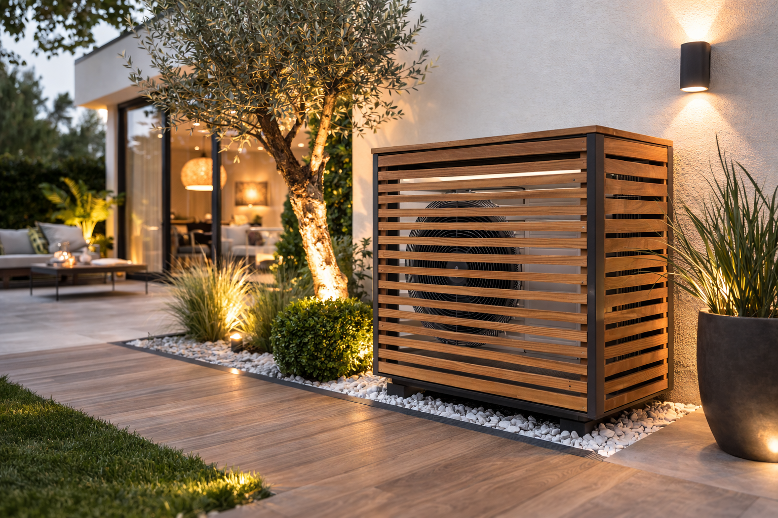 Installation de climatisation avec cache clim