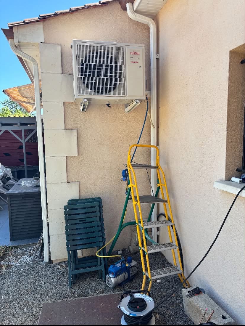 Mise en service climatisation en hauteur