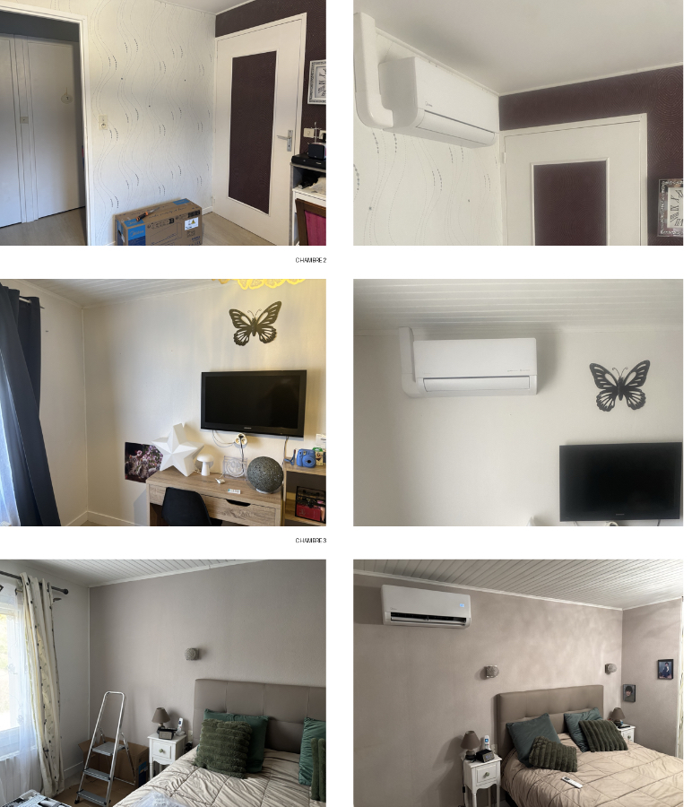 Installation tri-split 3 chambres SolutionsTechEnergies