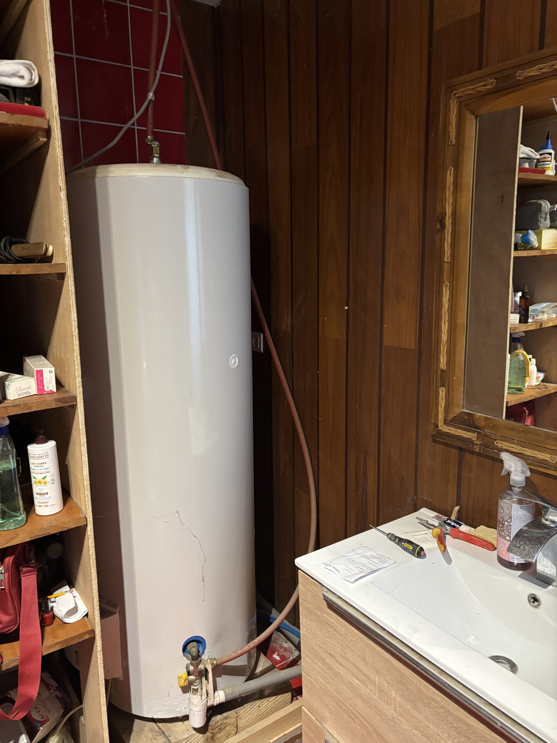 Ancien cumulus avant remplacement par chauffe-eau thermodynamique