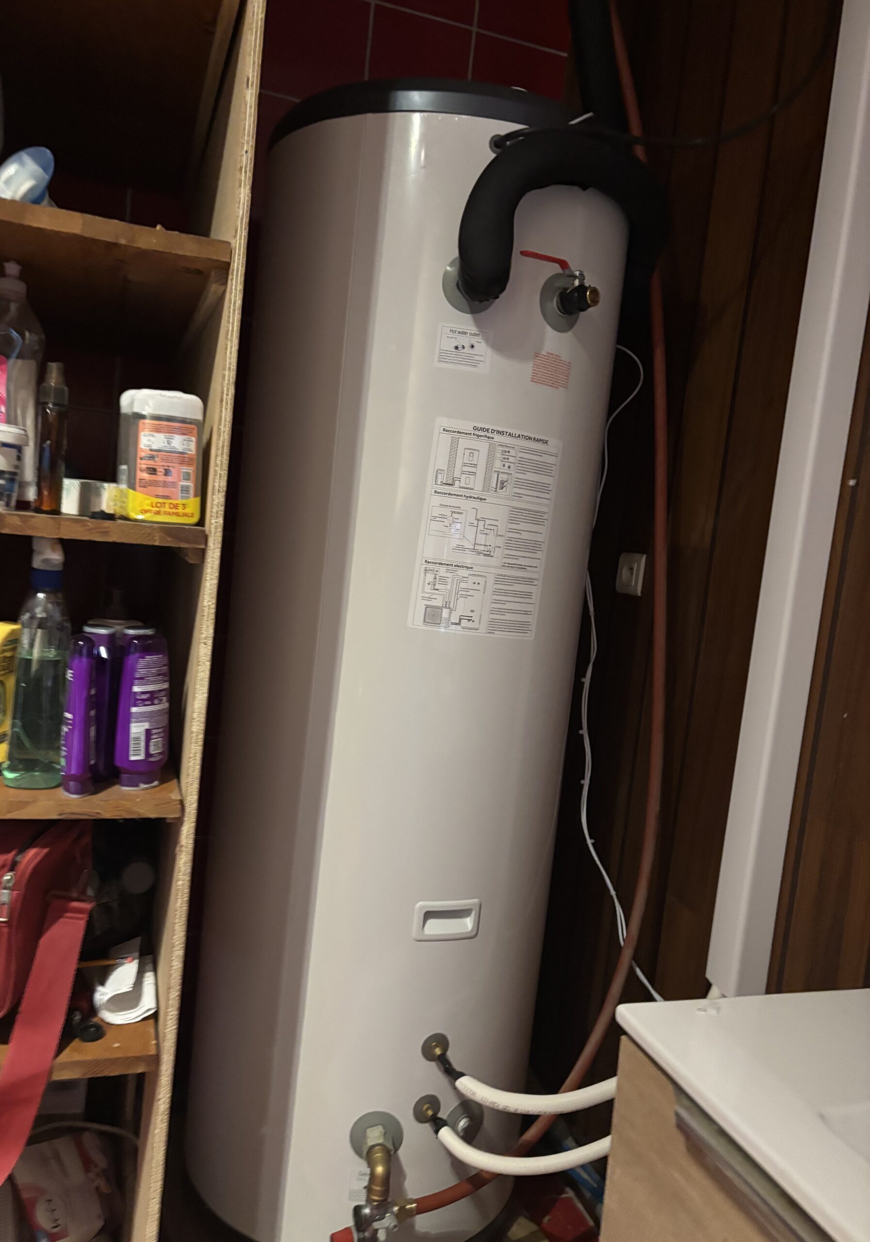 Ballon thermodynamique Haier installé par SolutionsTechEnergies